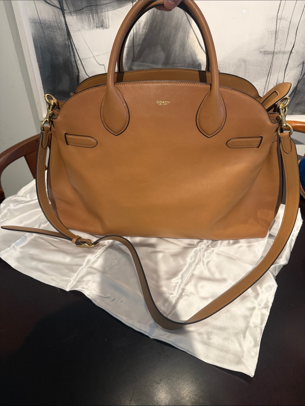 Coach Tan Leather Empire large Removable Strap purchased at Coach NYC 5th Ave